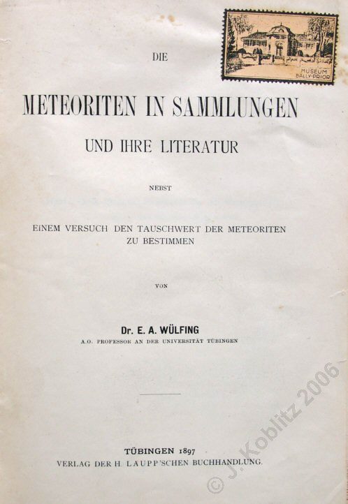 Обложка каталога Вюльфинга 1897 года